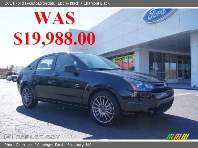 2011 Ford Focus SES Sedan in Ebony Black