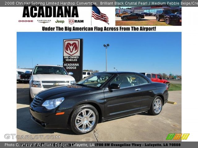 2008 Chrysler Sebring Limited Hardtop Convertible in Brilliant Black Crystal Pearl