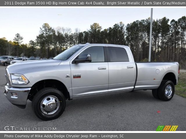 2011 Dodge Ram 3500 HD Big Horn Crew Cab 4x4 Dually in Bright Silver Metallic