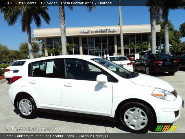 2010 Nissan Versa 1.8 S Sedan in Fresh Powder White