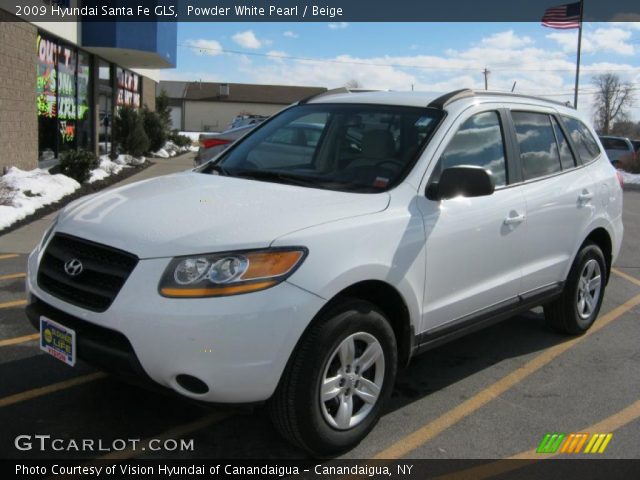 2009 Hyundai Santa Fe GLS in Powder White Pearl
