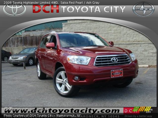 2008 Toyota Highlander Limited 4WD in Salsa Red Pearl