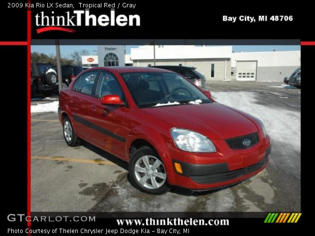 2009 Kia Rio LX Sedan in Tropical Red