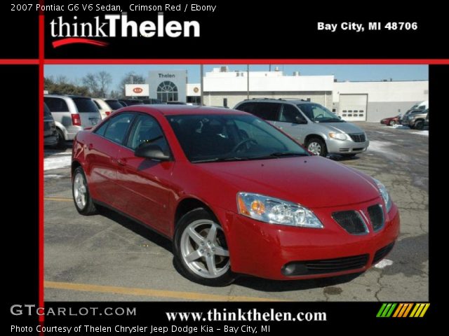 2007 Pontiac G6 V6 Sedan in Crimson Red