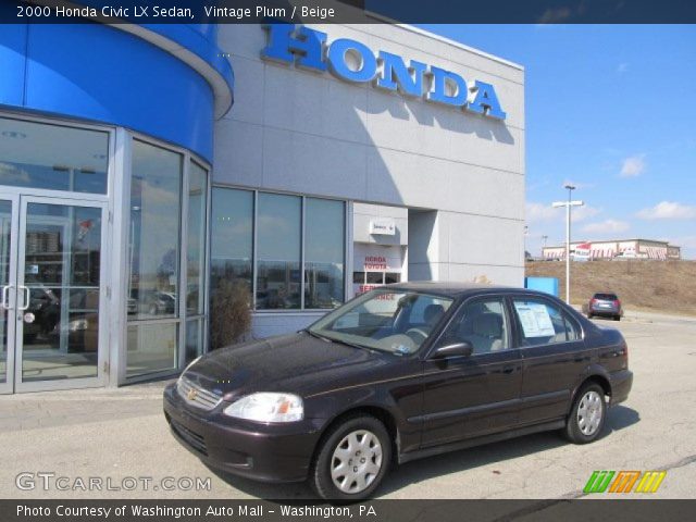 2000 Honda Civic LX Sedan in Vintage Plum
