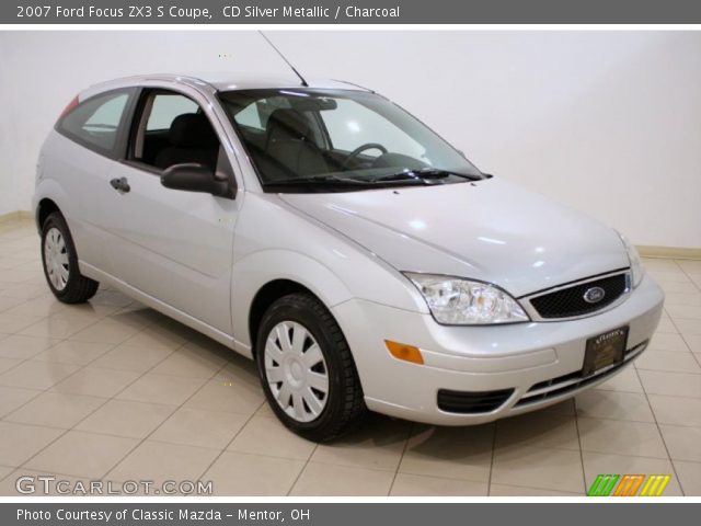 2007 Ford Focus ZX3 S Coupe in CD Silver Metallic