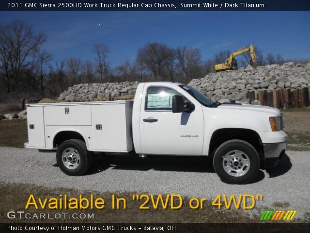 2011 GMC Sierra 2500HD Work Truck Regular Cab Chassis in Summit White