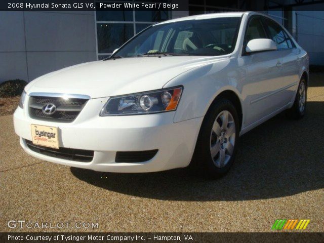 2008 Hyundai Sonata GLS V6 in Powder White Pearl