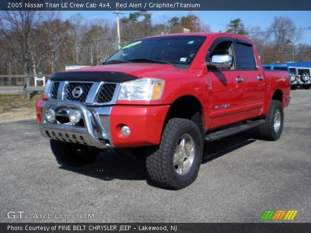 2005 Nissan Titan LE Crew Cab 4x4 in Red Alert