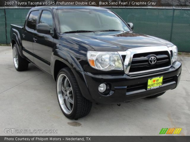 2007 Toyota Tacoma V6 SR5 PreRunner Double Cab in Black Sand Pearl