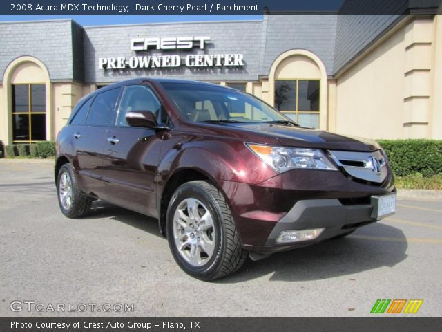 2008 Acura MDX Technology in Dark Cherry Pearl