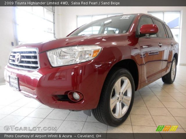 2009 Toyota Highlander Limited 4WD in Salsa Red Pearl