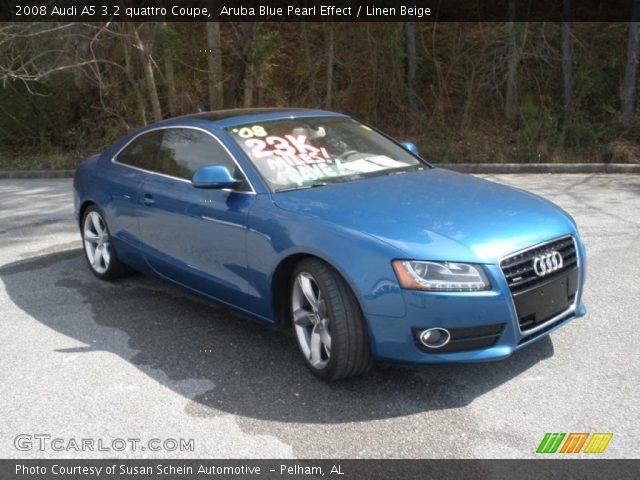 2008 Audi A5 3.2 quattro Coupe in Aruba Blue Pearl Effect