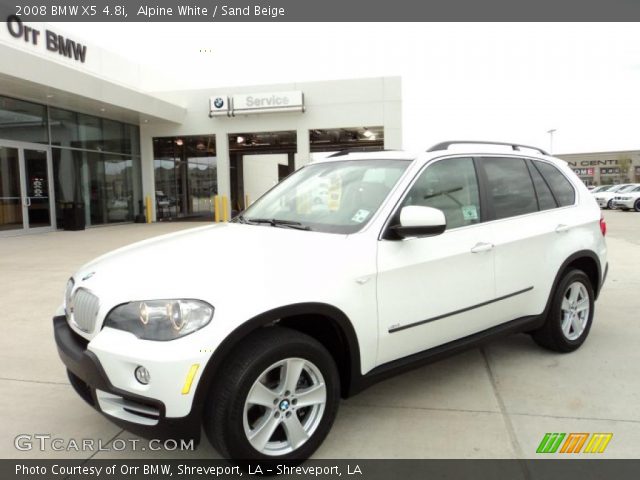 2008 BMW X5 4.8i in Alpine White