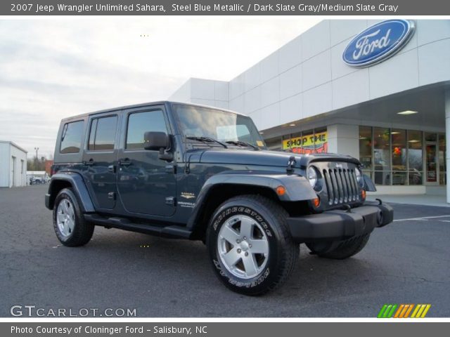 2007 Jeep Wrangler Unlimited Sahara in Steel Blue Metallic