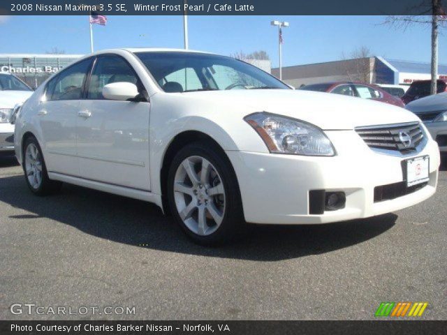 2008 Nissan Maxima 3.5 SE in Winter Frost Pearl