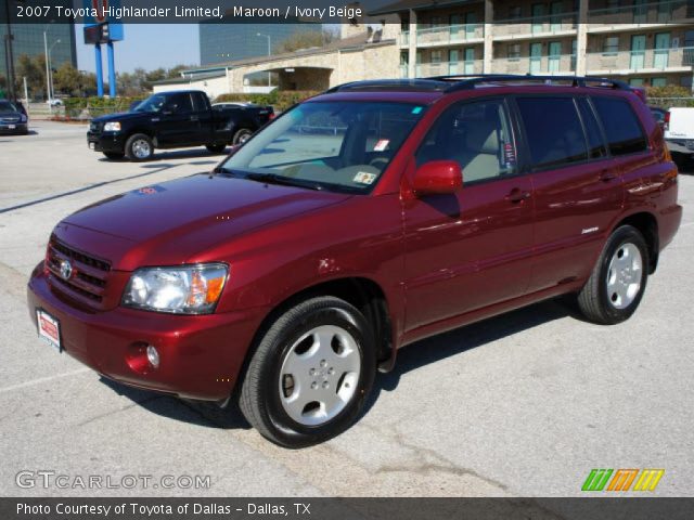 2007 Toyota Highlander Limited in Maroon