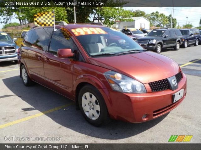 2005 Nissan Quest 3.5 S in Autumn Red Metallic