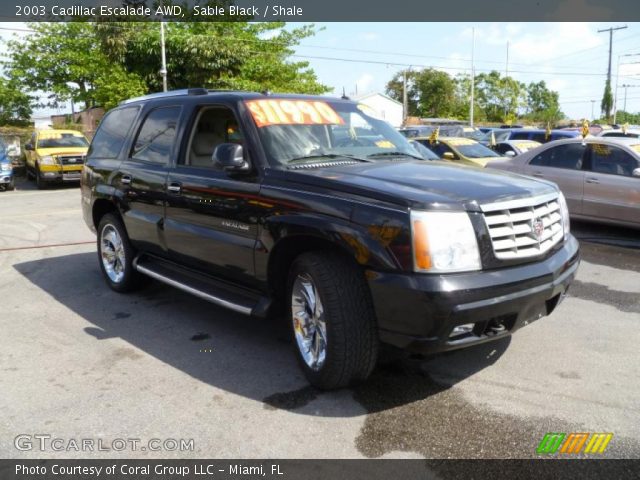 2003 Cadillac Escalade AWD in Sable Black