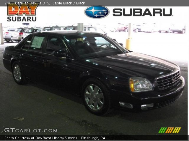 2003 Cadillac DeVille DTS in Sable Black