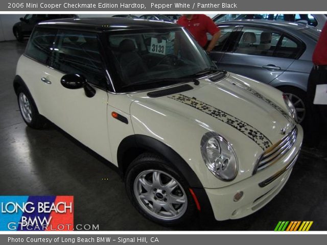 Pepper White 2006 Mini Cooper Checkmate Edition Hardtop with Panther Black