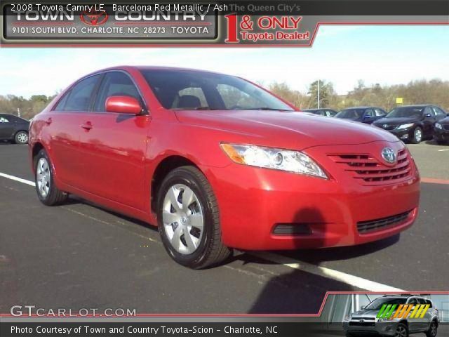 2008 Toyota Camry LE in Barcelona Red Metallic
