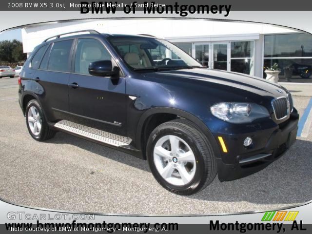 2008 BMW X5 3.0si in Monaco Blue Metallic