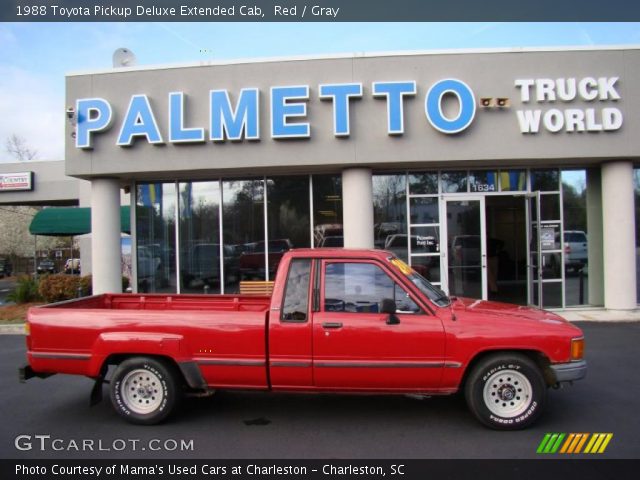 1988 Toyota Pickup Deluxe Extended Cab in Red