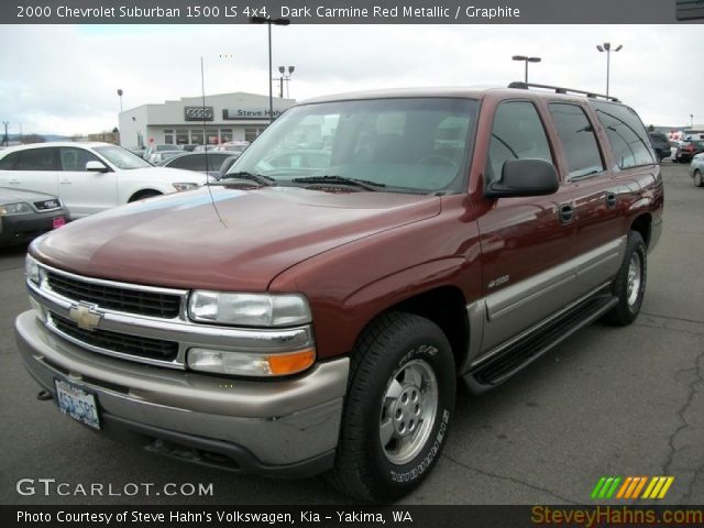 2000 Chevrolet Suburban 1500 LS 4x4 in Dark Carmine Red Metallic