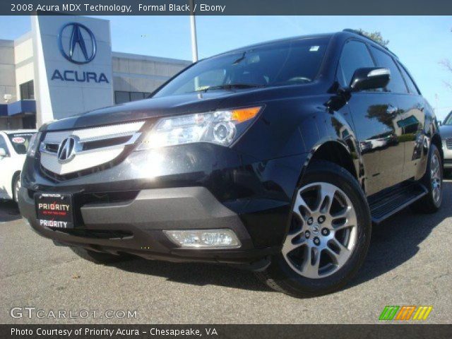 2008 Acura MDX Technology in Formal Black