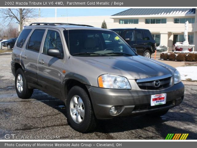 2002 Mazda Tribute LX V6 4WD in Parchment Gold Metallic