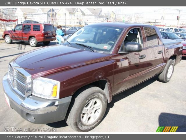 2005 Dodge Dakota SLT Quad Cab 4x4 in Deep Molten Red Pearl