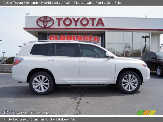 2010 Toyota Highlander Hybrid Limited 4WD in Blizzard White Pearl