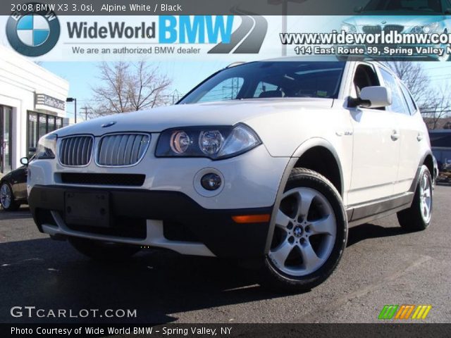2008 BMW X3 3.0si in Alpine White