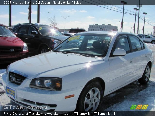 2005 Hyundai Elantra GLS Sedan in Nordic White