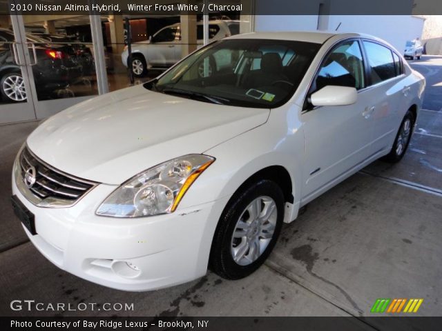 2010 Nissan Altima Hybrid in Winter Frost White