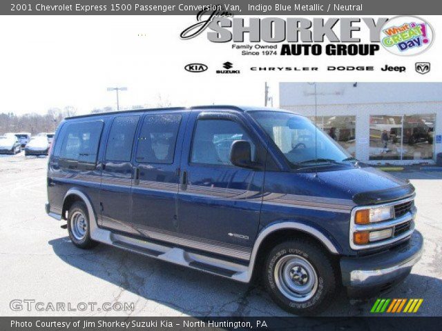 2001 Chevrolet Express 1500 Passenger Conversion Van in Indigo Blue Metallic