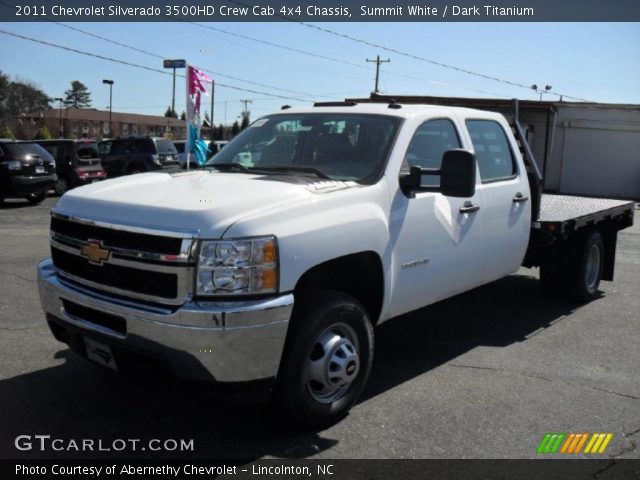 2011 Chevrolet Silverado 3500HD Crew Cab 4x4 Chassis in Summit White