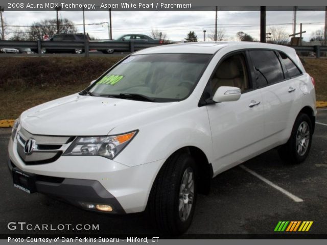 2008 Acura MDX Technology in Aspen White Pearl