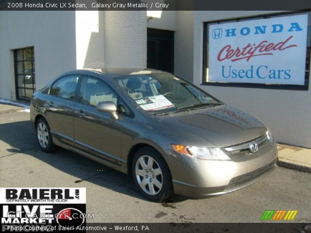 2008 Honda Civic LX Sedan in Galaxy Gray Metallic