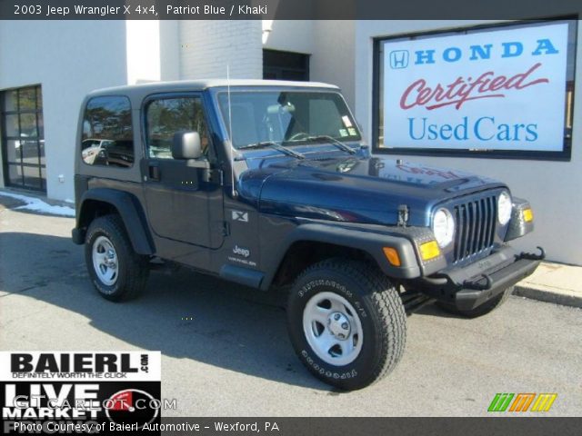 2003 Jeep Wrangler X 4x4 in Patriot Blue