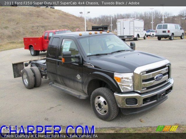 2011 Ford F350 Super Duty XLT SuperCab 4x4 Chassis in Tuxedo Black