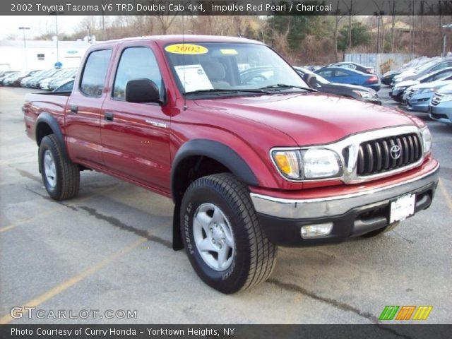 2002 Toyota Tacoma V6 TRD Double Cab 4x4 in Impulse Red Pearl