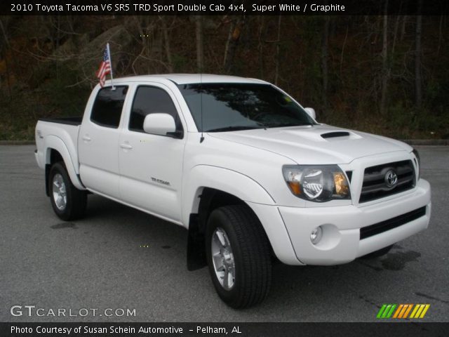2010 Toyota Tacoma V6 SR5 TRD Sport Double Cab 4x4 in Super White