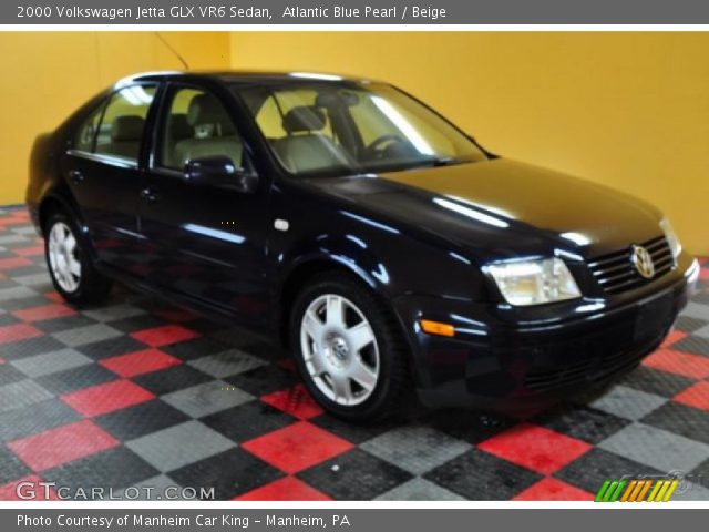 2000 Volkswagen Jetta GLX VR6 Sedan in Atlantic Blue Pearl