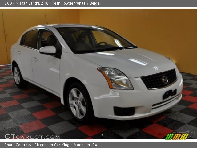 2007 Nissan Sentra 2.0 in Fresh Powder White