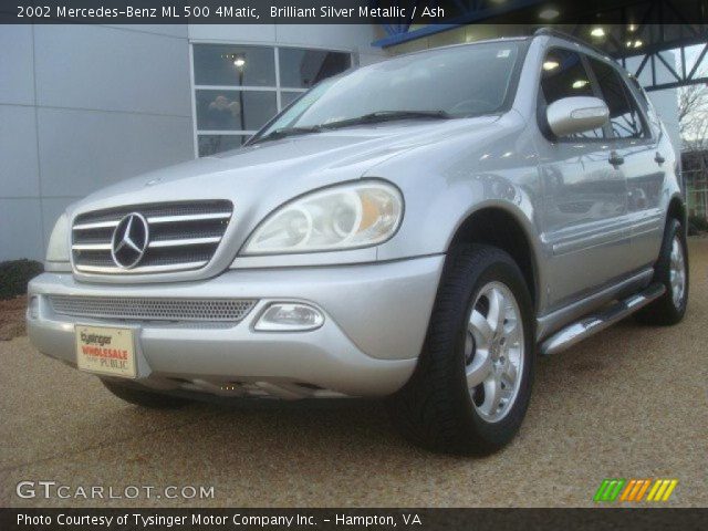 2002 Mercedes-Benz ML 500 4Matic in Brilliant Silver Metallic