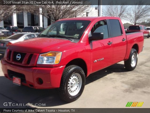 2008 Nissan Titan XE Crew Cab 4x4 in Red Alert