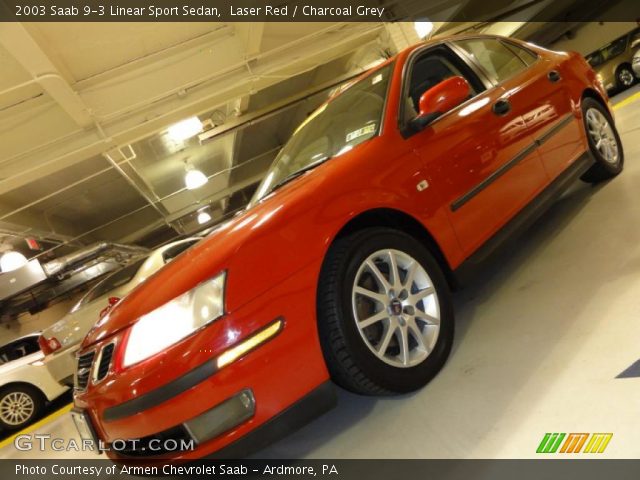 2003 Saab 9-3 Linear Sport Sedan in Laser Red