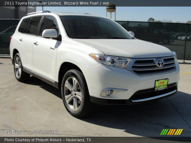 2011 Toyota Highlander Limited in Blizzard White Pearl
